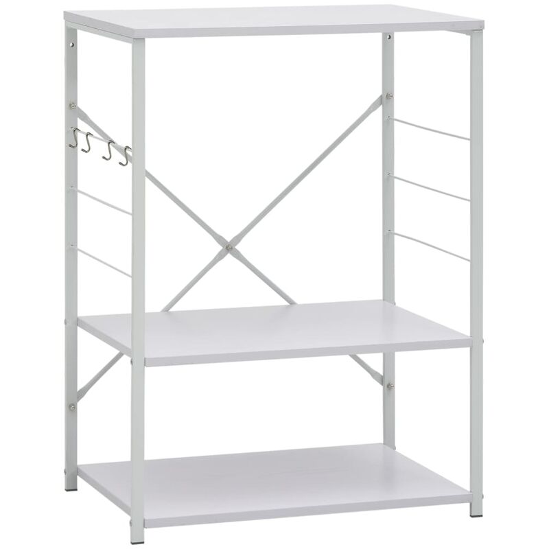 

Armario de microondas aglomerado blanco 60x39,6x79,5 cm - Blanco - Vidaxl