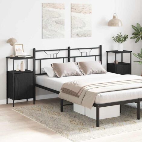 Armario de Noche 2 pcs Roble negro 41 x 31 x 80 cm