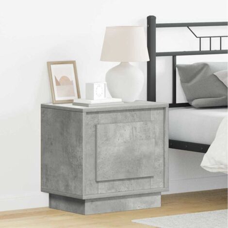 Armario de Noche con 2 pcs Gris hormigón 44 x 34.5 x 45 cm