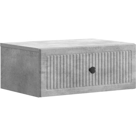 Armario de Noche con cajón Gris Hormigón 49 x 34,5 x 20 cm
