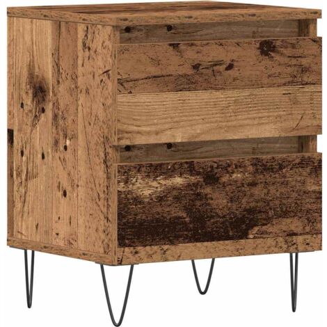 Armario de Noche con cajón Madera vieja 40 x 35 x 50 cm vidaXL