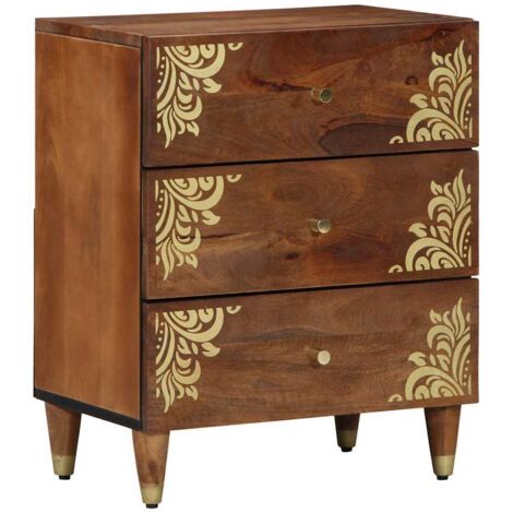 Armario de Noche con cajón Marrón miel 50 x 33 x 62 cm vidaXL