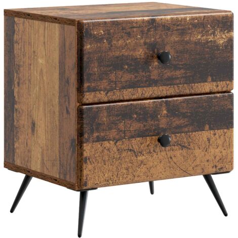 Armario de Noche Madera envejecida 43 x 34,5 x 47,5 cm