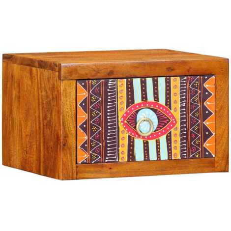 Armario de Noche Marrón 35 x 30 x 22 cm madera maciza de acacia