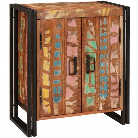Armario de Noche Multicolor madera maciza reciclada vidaXL