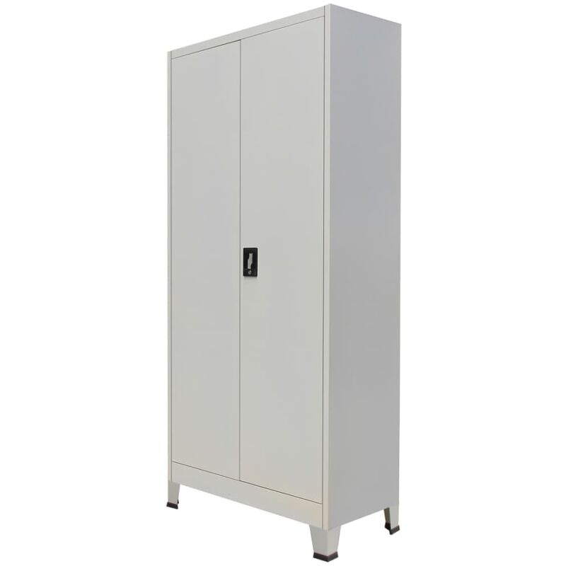 

Armario de oficina con 2 puertas acero gris 90x40x180 cm - Gris