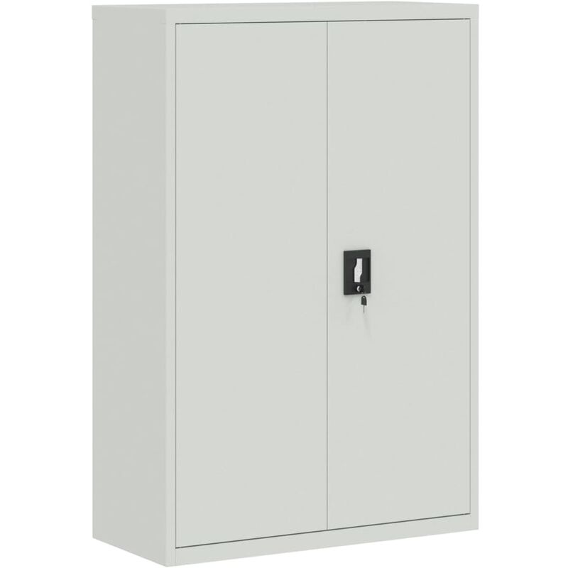 

Armario de oficina de acero gris 90x40x140 cm - Gris