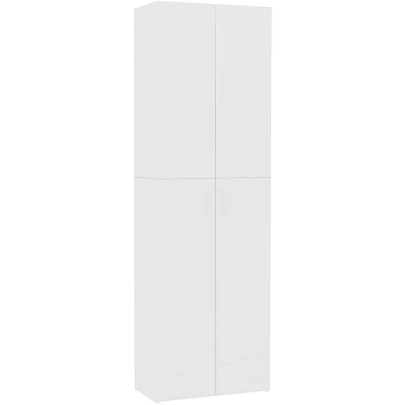 

Armario de oficina de aglomerado blanco 60x32x190 cm - Blanco - Vidaxl