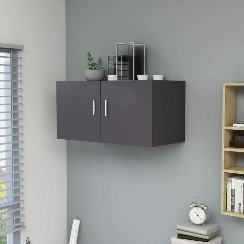 

Armario de pared aglomerado gris 80x39x40 cm