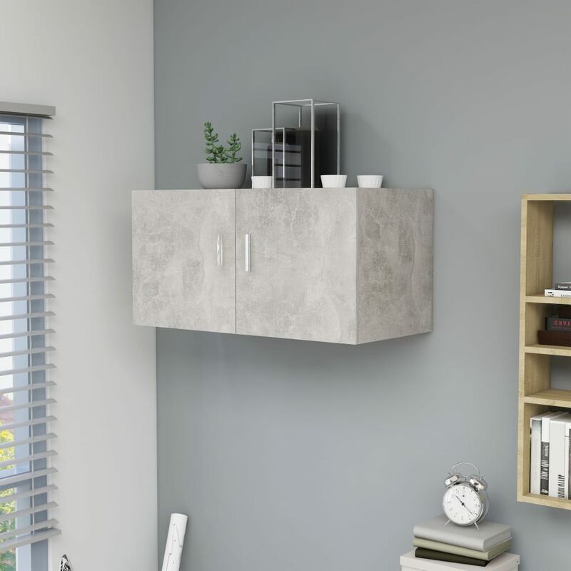 

Armario de pared aglomerado gris hormigon 80x39x40 cm