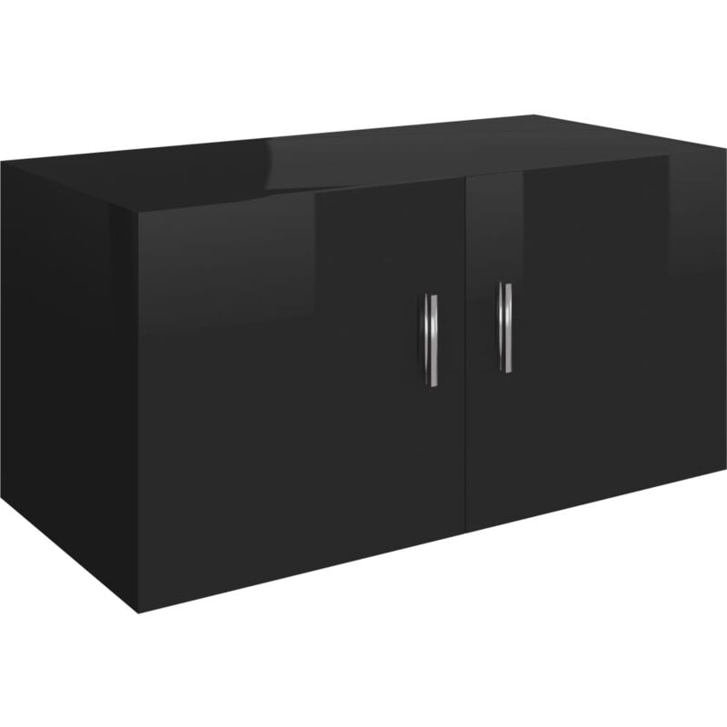 

vidaXL Armario de Pared Aglomerado 80x39x40 cm Negro Brillante - Negro