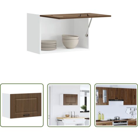 Armario de pared -  Armario de pared cocina Kalmar madera ingeniería roble marrón