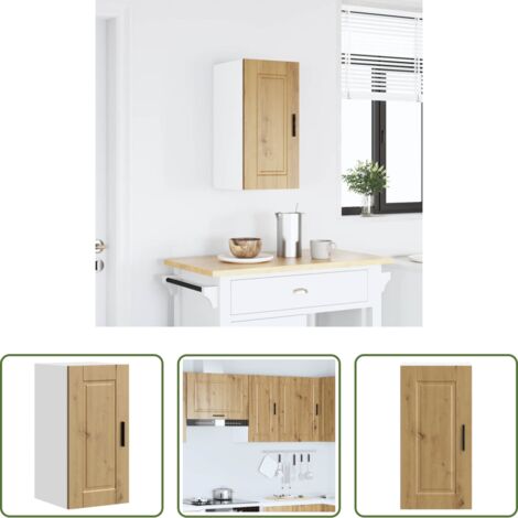 Armario de pared -  Armario de pared cocina Porto madera ingeniería roble artesanal