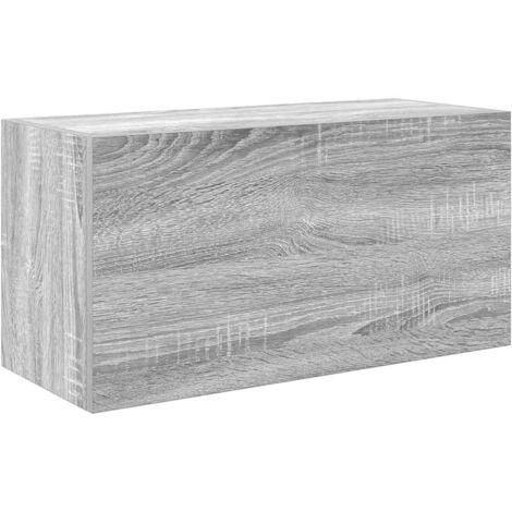 Armario de pared baño madera ingeniería gris Sonoma 60x25x30 cm vidaXL