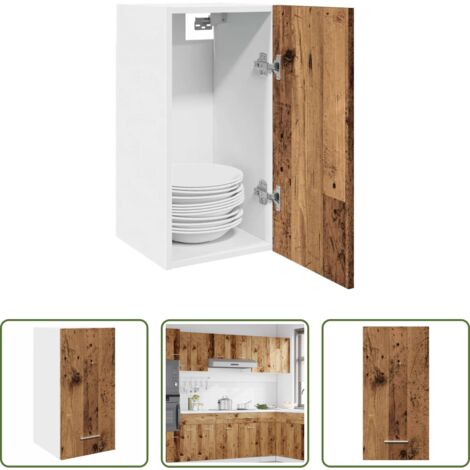 Armario de pared cocina -  Armario colgante "Lyon" de madera vieja, 30 x 31 x 60 cm, madera de ingeniería,