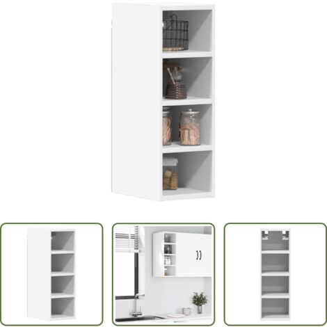 Armario de pared cocina -  Armario colgante "Riga" blanco 20x29,5x60 cm madera de ingeniería