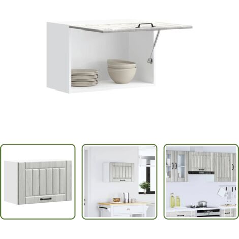 Armario de pared cocina -  Armario de pared cocina Lucca madera contrachapada gris sonoma