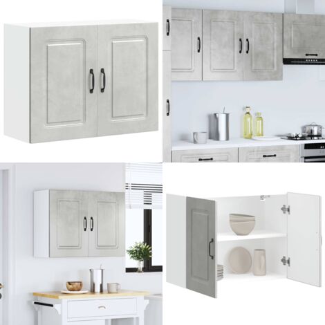 Armario de pared cocina Kalmar madera ingeniería gris hormigón - Armario pared cocina - Armario de madera