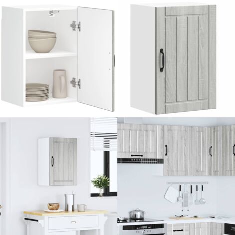 Armario de pared cocina Lucca madera contrachapada gris sonoma - Armario de pared cocina - Armario cocina gris