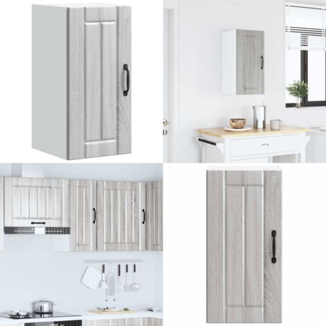 Armario de pared cocina Lucca madera contrachapada gris sonoma - Armario de pared cocina - Armario cocina gris