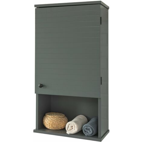 Armario de Pared con 3 estantes Armario Multiuso de baño 40 x 21 x 76 cm BZR25-DG SoBuy ES