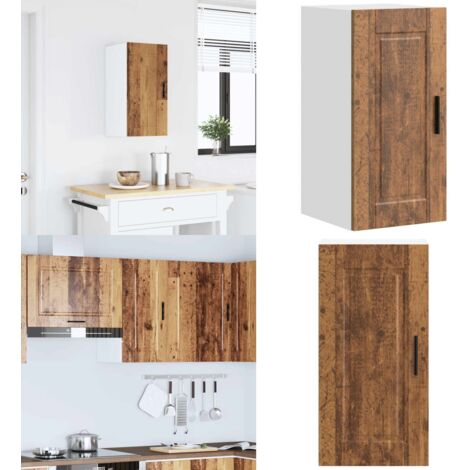 Armario de pared de cocina Porto madera vieja madera ingeniería - Armario de pared - Almacenamiento de cocina