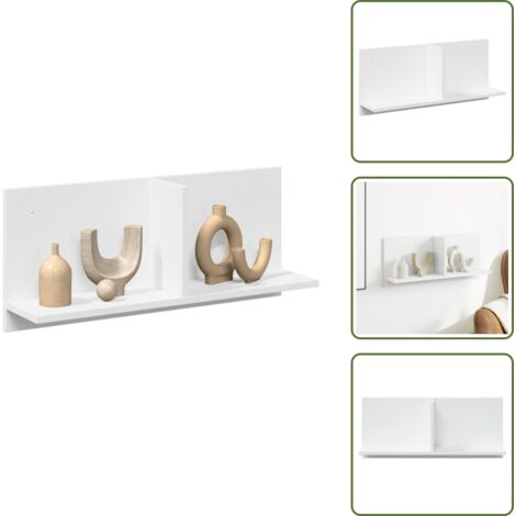 Armario de pared de ingeniería - vidaXL Armario de pared madera de ingeniería blanco 70x16,5x30 cm - Almacenamiento en pared