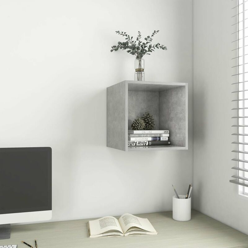 

Armario de pared gris hormigon aglomerado 37x37x37 cm