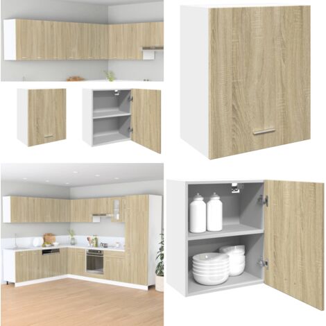Armario de pared "Lyon" roble Sonoma 50x31x60 cm madera de ingeniería - Armario de cocina - Almacenamiento