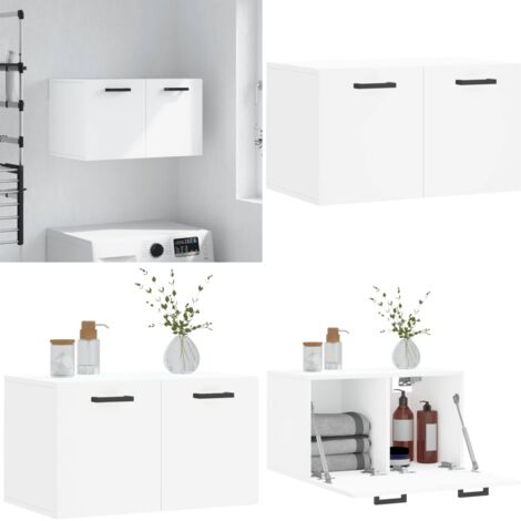 Armario de pared madera de ingeniería blanco 60x36,5x35 cm - Armario de madera - Armario blanco