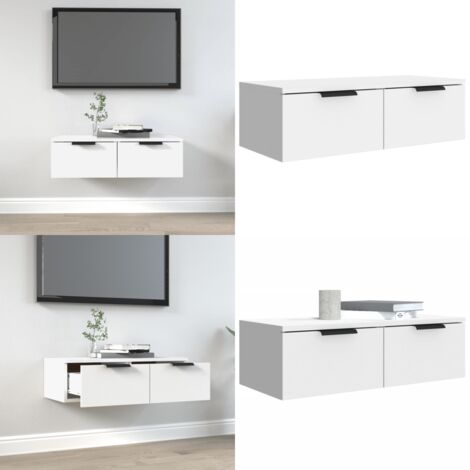 Armario de pared madera de ingeniería blanco 68x30x20 cm - Armario blanco - Armario de madera