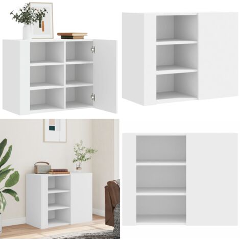 Armario de pared madera de ingeniería blanco 75x35x60 cm - Armario de madera - Armario blanco