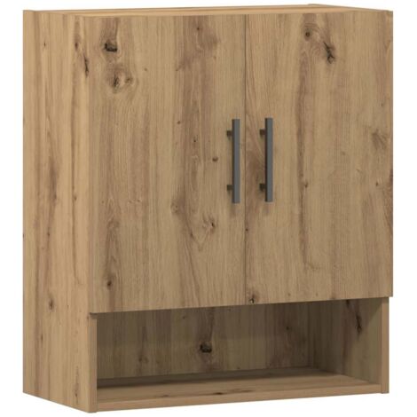 Armario de pared madera de ingeniería roble artesano 60x31x70cm vidaXL