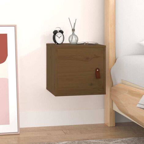 Armario de pared madera maciza de pino marrón miel 31,5x30x30cm vidaXL