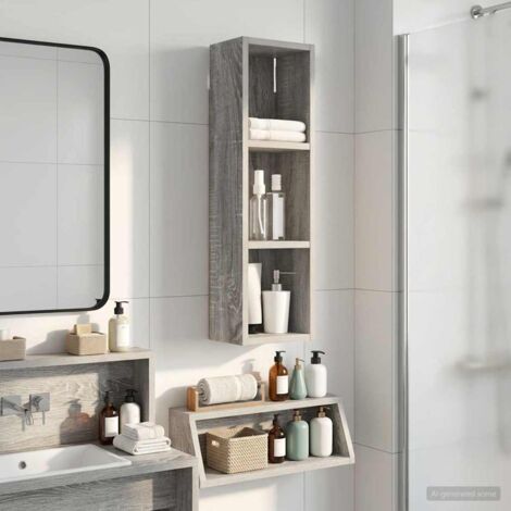 Armario de pared para baño Gris  20 x 14 x 70 cm