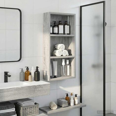 Armario de pared para baño Gris  30 x 10 x 60,5 cm