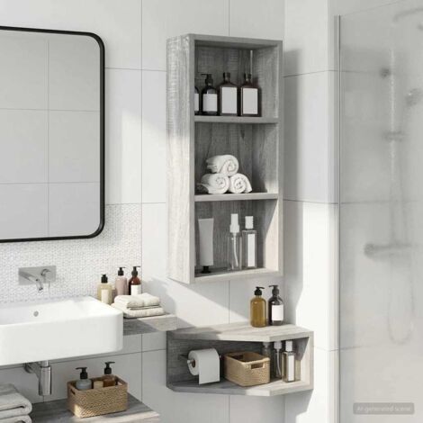 Armario de pared para baño Gris  30 x 14 x 70 cm