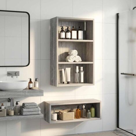 Armario de pared para baño Gris  40 x 16 x 62,5 cm