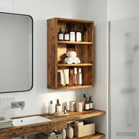 Armario de pared para baño Madera vieja 40 x 16 x 62,5 cm