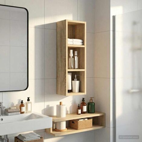 Armario de pared para baño Roble  20 x 16 x 62,5 cm