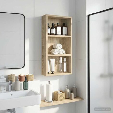 Armario de pared para baño Roble  30 x 10 x 60,5 cm