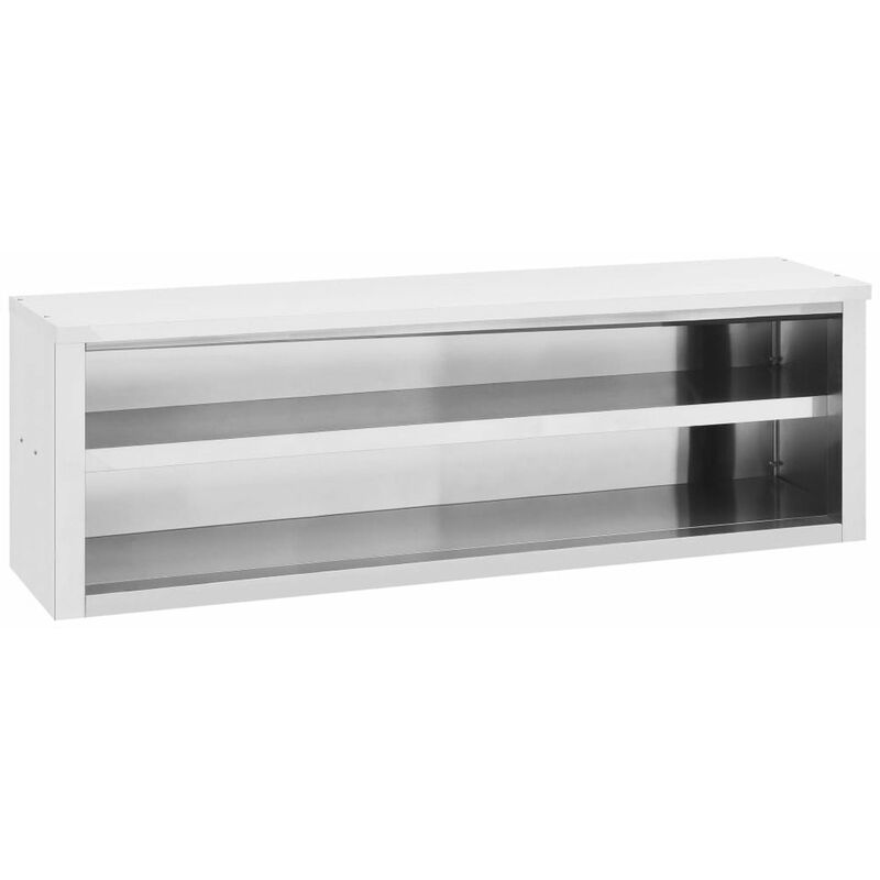 

Happyshopping - Armario de pared para cocina acero inoxidable 150x40x50 cm