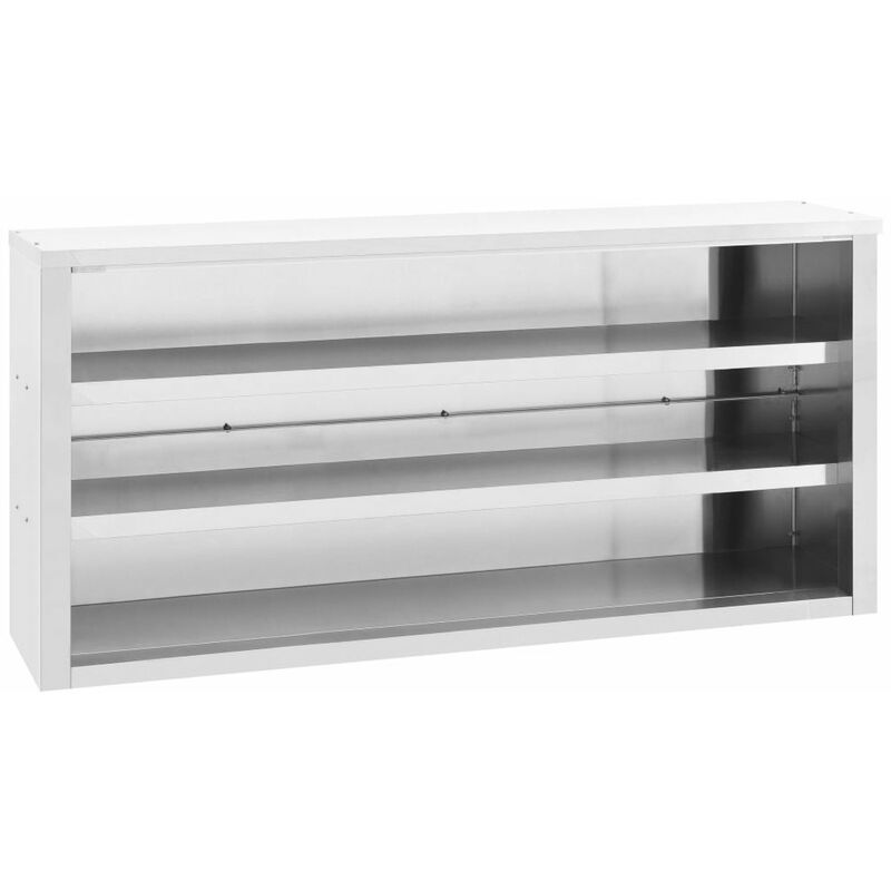 

Happyshopping - Armario de pared para cocina acero inoxidable 150x40x75 cm