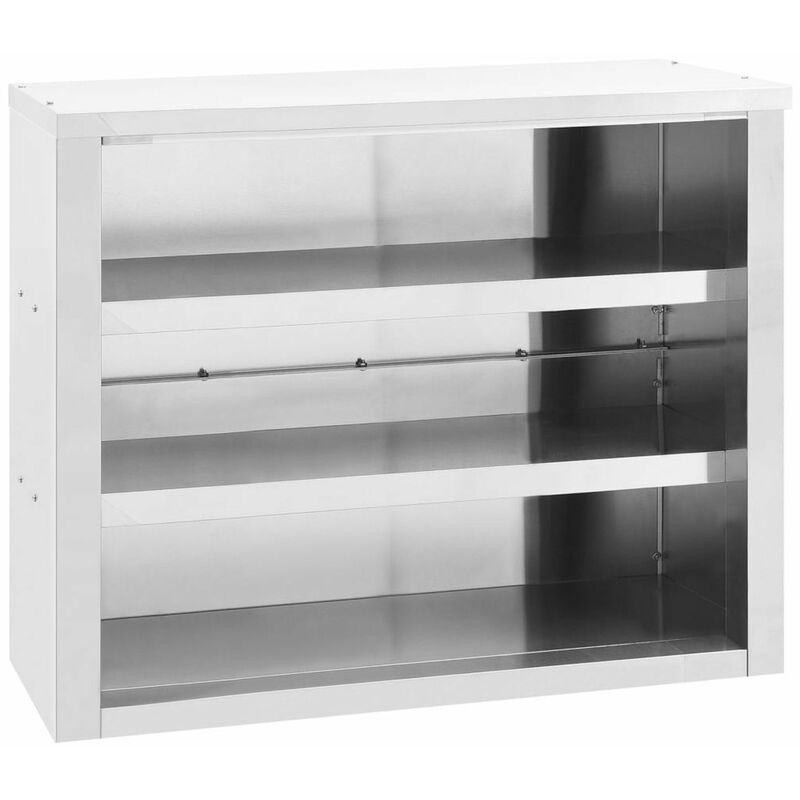 

Happyshopping - Armario de pared para cocina acero inoxidable 90x40x75 cm