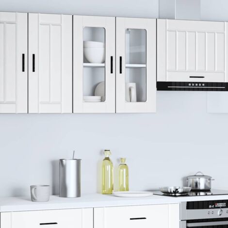Armario de pared para cocina con puerta de cristal Porto