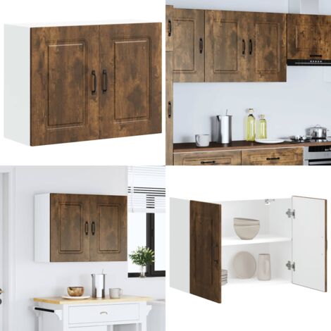 Armario de pared para cocina Kalmar de roble ahumado - Armario pared cocina - Almacenamiento cocina