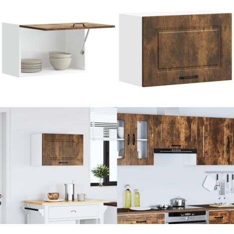 Armario de pared para cocina Kalmar de roble ahumado - Armario pared cocina - Almacenamiento cocina