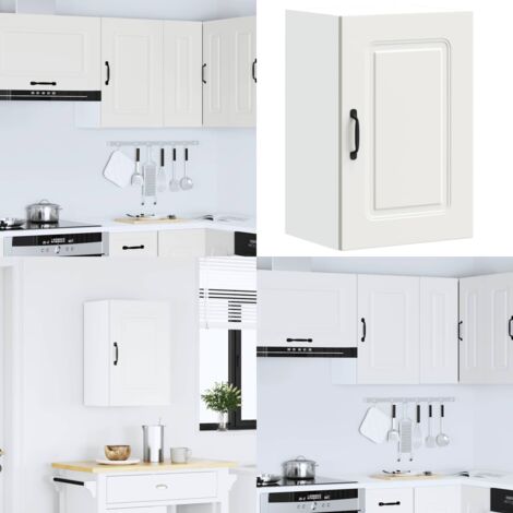 Armario de pared para cocina Kalmar madera de ingeniería blanca - Armario de pared - Almacenamiento en cocina