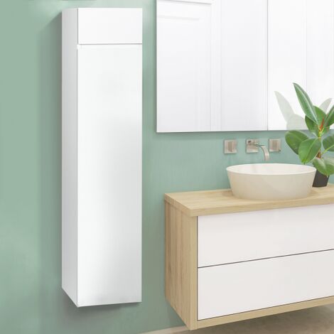 Armario de pared para cuarto de baño LILA blanco