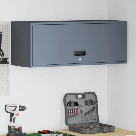 Armario de pared para el garaje Antracita 90 x 33 x 35 cm